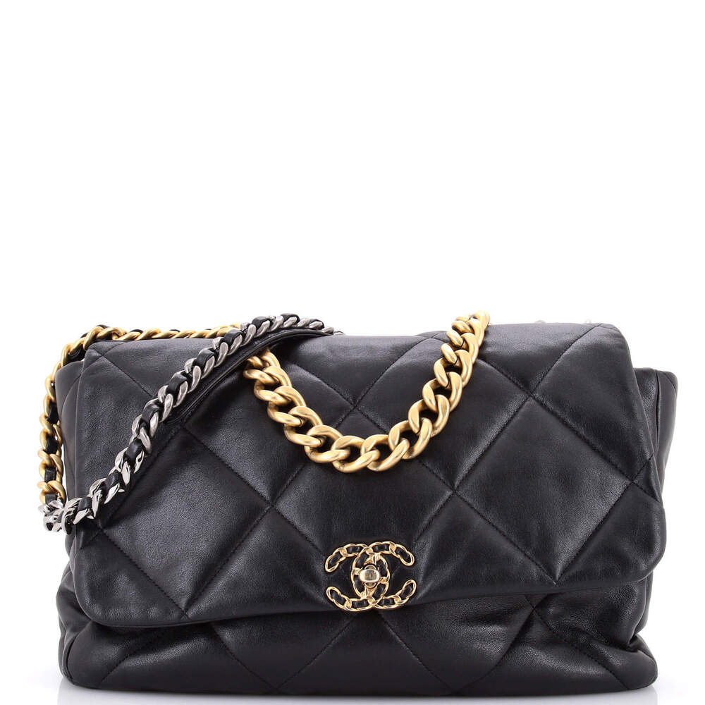 Chanel Maxi 19 Flap Bag Quilted Leather